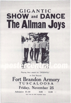 Gigantic Show and Dance the Allman Joys concert poster